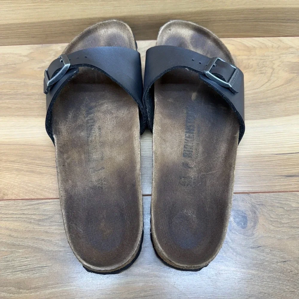 Birkenstock Madrid Slide Sandals Womens 10 N EU 41 Pewter Birko
